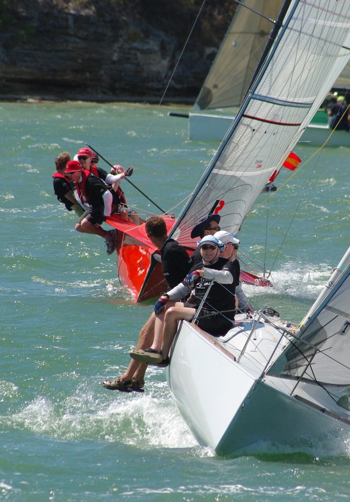 Sports boats and Open BICs in action - Pirate Juice and Childs Play close up © Rick Steaurt